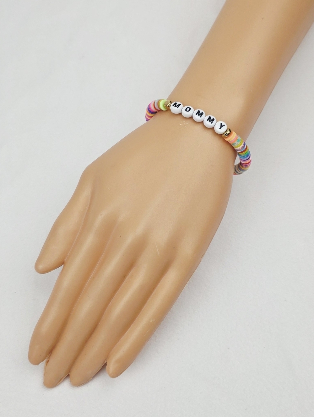 Handmade Clay Bead Multi Color Mommy  Bracelet